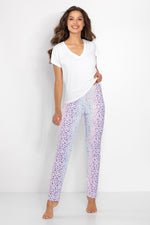 Pyjamas Momenti Per Me til dame fra MS StyleHaven, laget av Viskose; Elastan-1; polyester, farge Hvit, størrelse s, med sleeveless ermer, perfekt til casual; dress