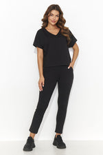 Sett Numinou til dame fra MS StyleHaven, laget av Bomull, farge Brun, størrelse 38, med short ermer, perfekt til casual; dress