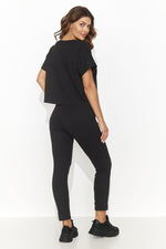 Sett Numinou til dame fra MS StyleHaven, laget av Bomull, farge Brun, størrelse 40, med short ermer, perfekt til casual; dress