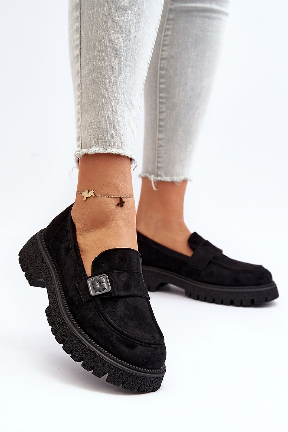 Mocassin Step in Style til dame fra MS StyleHaven, laget av polyester, farge Svart, størrelse 37, med long ermer, perfekt til casual