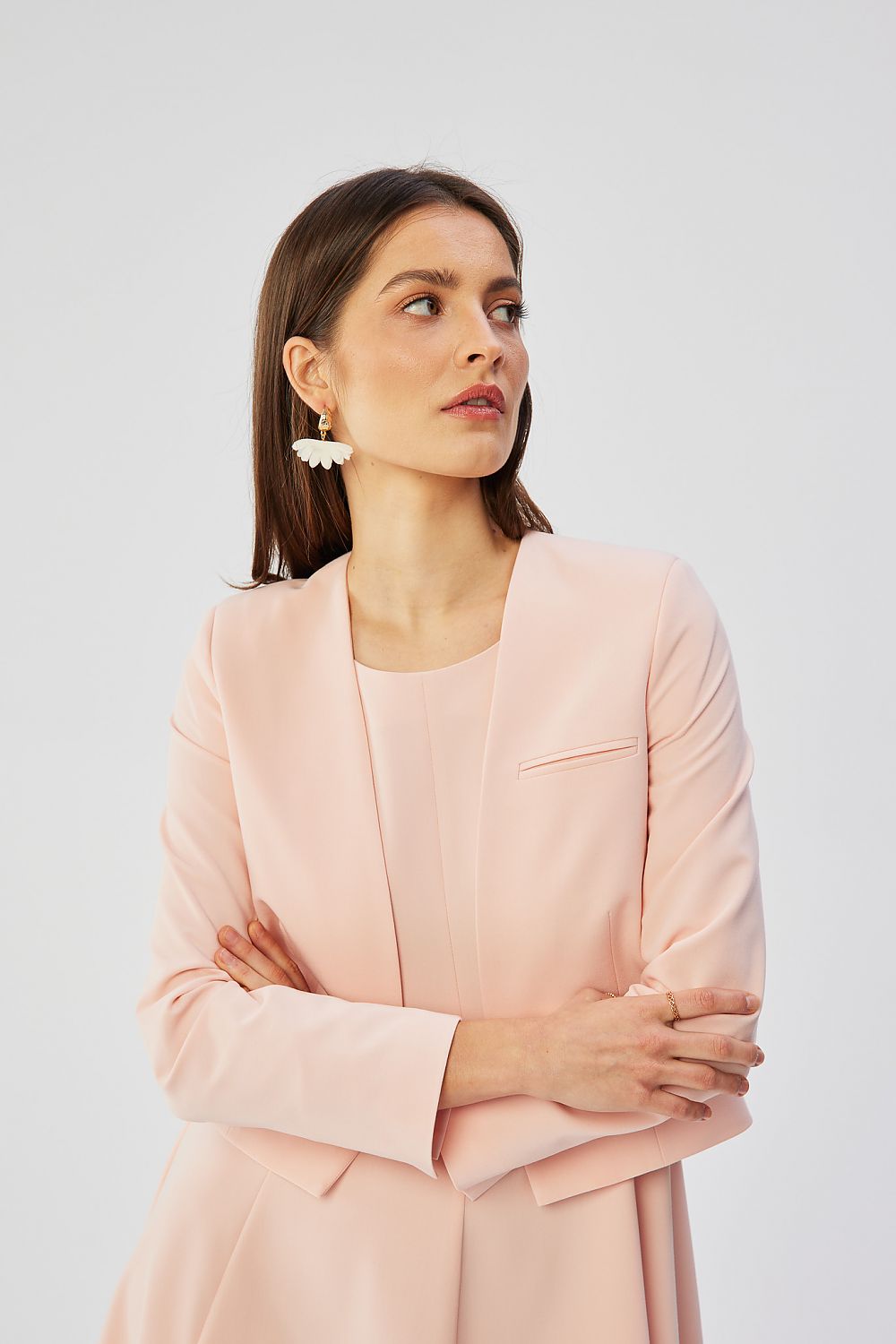 Jakke Stylove til dame fra MS StyleHaven, laget av polyester; Viskose, farge Rosa, størrelse s, med long ermer, perfekt til dress