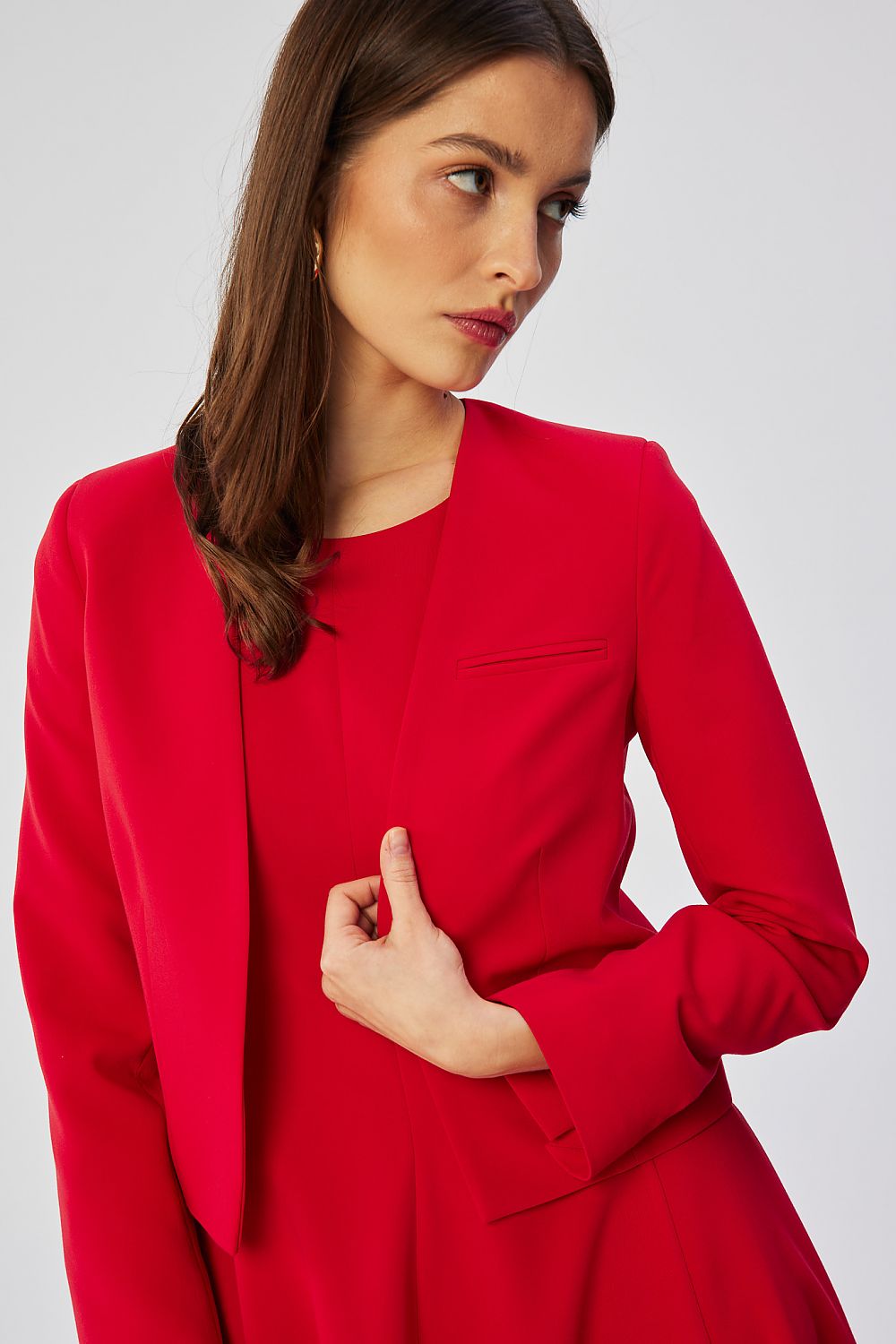 Jakke Stylove til dame fra MS StyleHaven, laget av polyester; Viskose, farge Fiolett, størrelse M, med long ermer, perfekt til dress