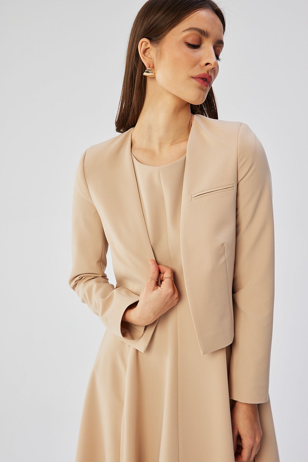 Jakke Stylove til dame fra MS StyleHaven, laget av polyester; Viskose, farge Rød, størrelse L, med long ermer, perfekt til dress