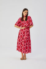 Dagkjole Stylove til dame fra MS StyleHaven, laget av polyester, farge Flerfarget, størrelse L, med short ermer, perfekt til dress