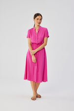 Dagkjole Stylove til dame fra MS StyleHaven, laget av Viskose, farge Blå, størrelse L, med short ermer, perfekt til dress