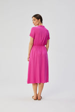 Dagkjole Stylove til dame fra MS StyleHaven, laget av Viskose, farge Blå, størrelse XL, med short ermer, perfekt til dress