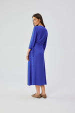 Dagkjole Stylove til dame fra MS StyleHaven, laget av Viskose, farge Blå, størrelse M, med lang ermer, perfekt til dress
