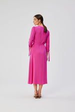 Dagkjole Stylove til dame fra MS StyleHaven, laget av Viskose, farge Blå, størrelse XL, med lang ermer, perfekt til dress