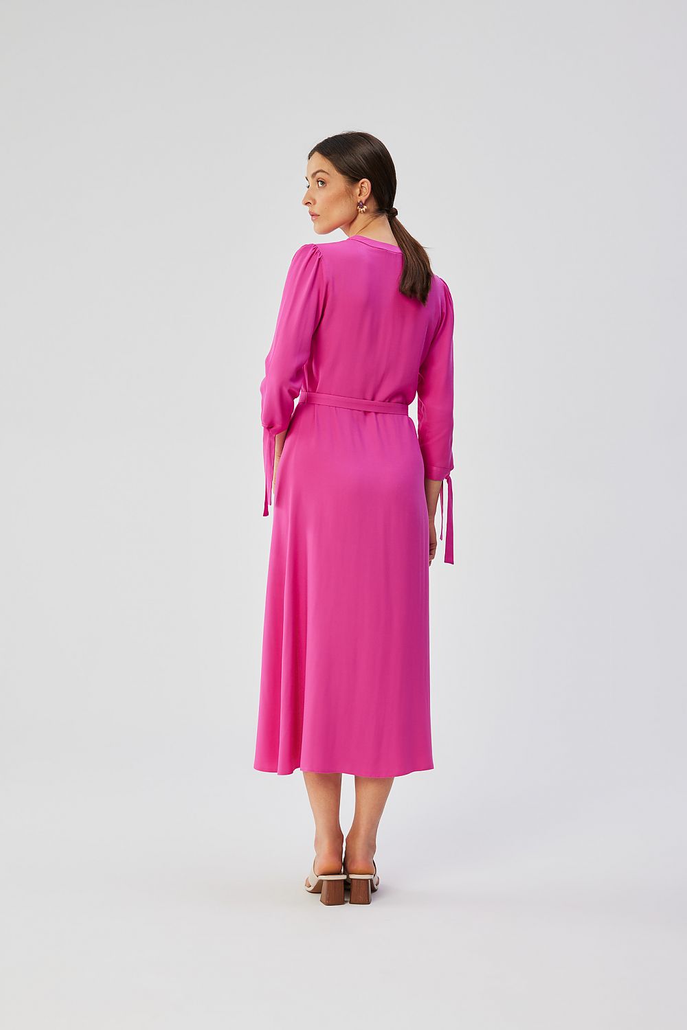 Dagkjole Stylove til dame fra MS StyleHaven, laget av Viskose, farge Blå, størrelse XL, med lang ermer, perfekt til dress
