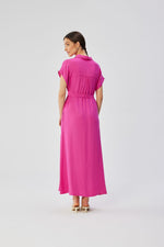 Dagkjole Stylove til dame fra MS StyleHaven, laget av Viskose, farge Blå, størrelse XL, med short ermer, perfekt til dress