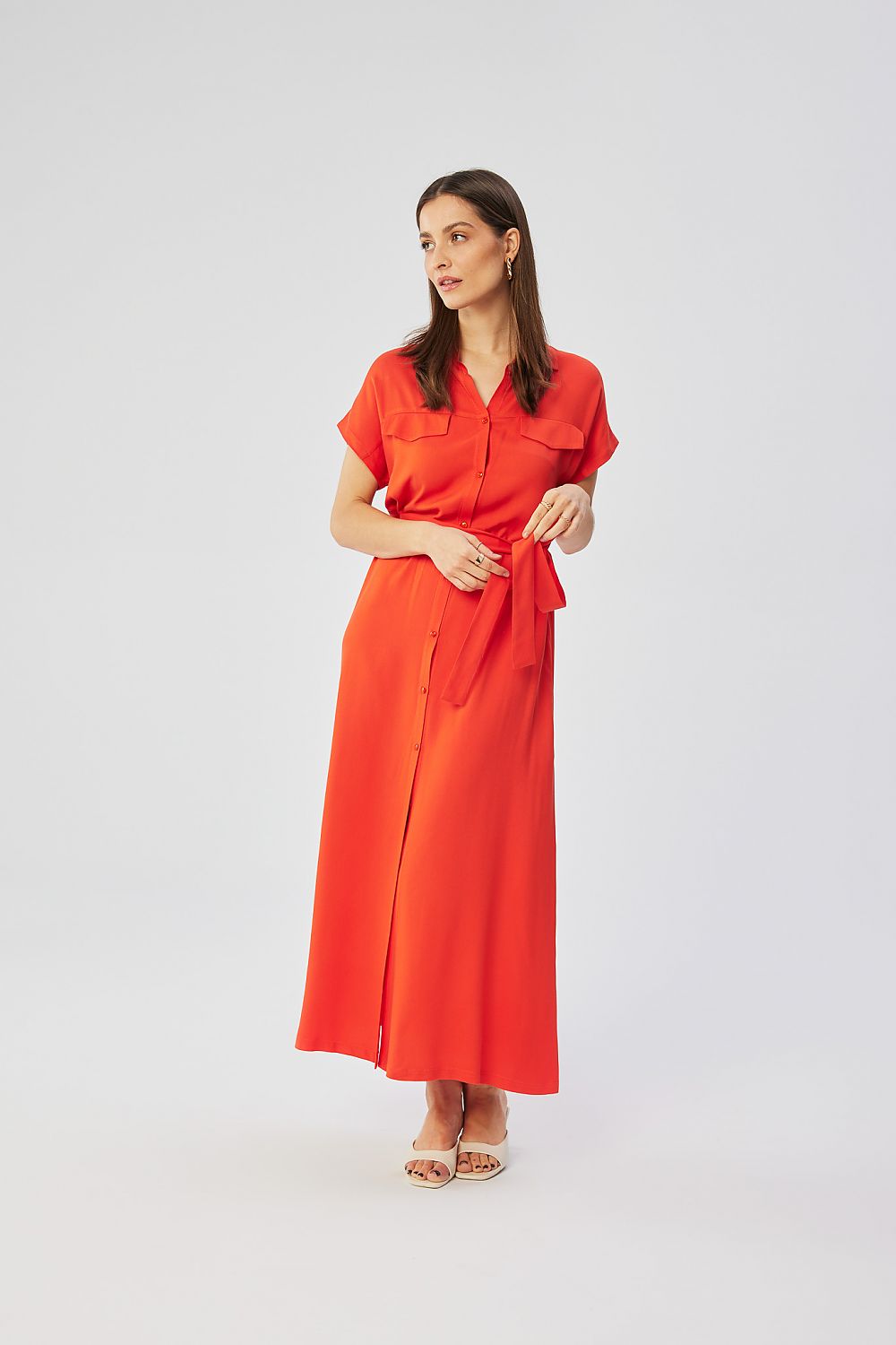Dagkjole Stylove til dame fra MS StyleHaven, laget av Viskose, farge Blå, størrelse XXL, med short ermer, perfekt til dress