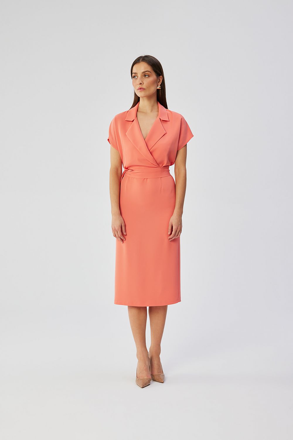 Dagkjole Stylove til dame fra MS StyleHaven, laget av polyester, farge Fiolett, størrelse M, med short ermer, perfekt til dress