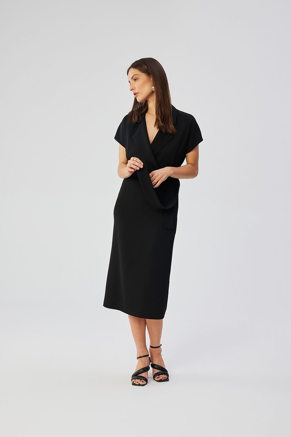Dagkjole Stylove til dame fra MS StyleHaven, laget av polyester, farge Fiolett, størrelse XL, med short ermer, perfekt til dress