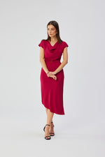 Cocktailkjole / Stylove til dame fra MS StyleHaven, laget av polyester, farge Blå, størrelse L, med short ermer, perfekt til dress