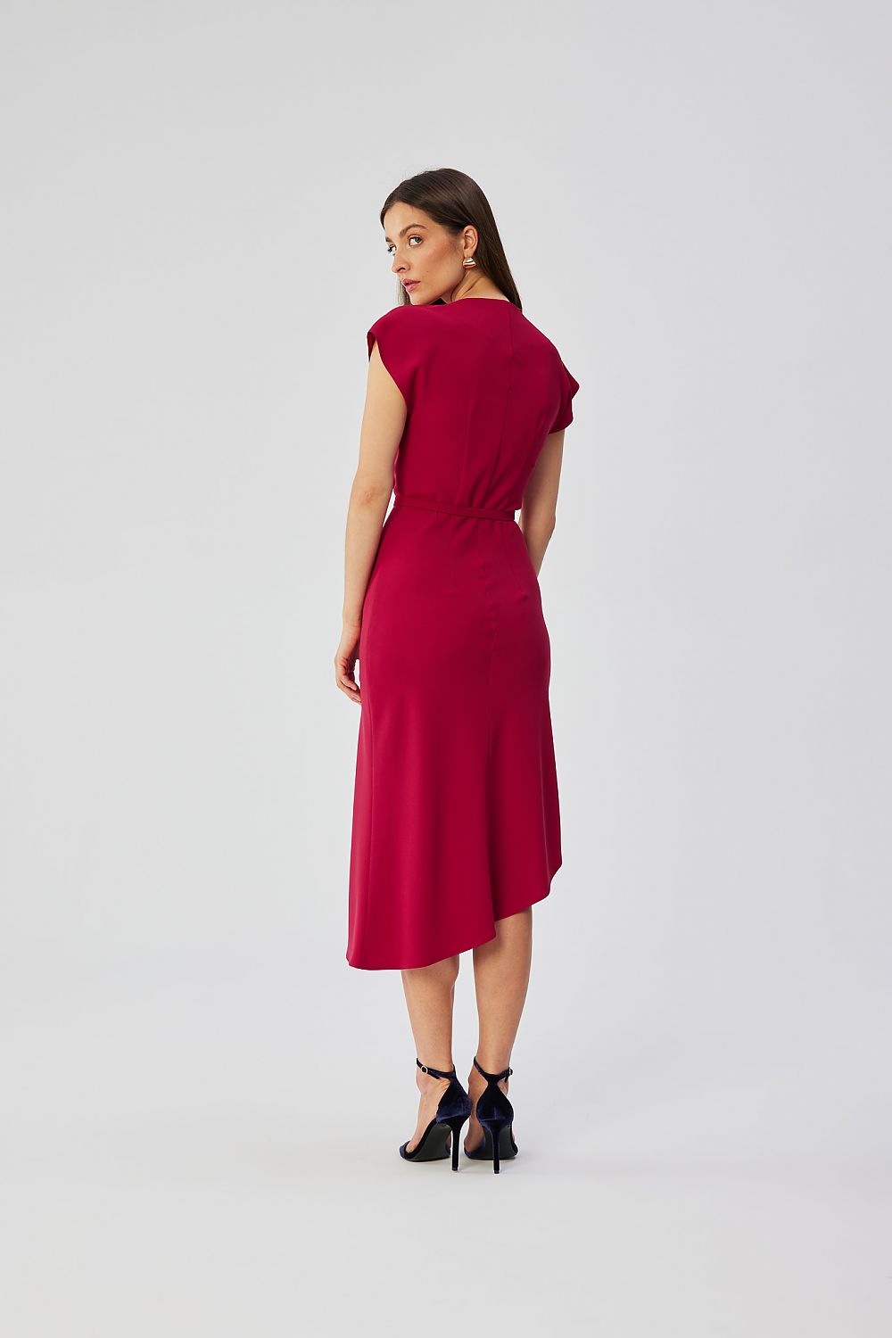 Cocktailkjole / Stylove til dame fra MS StyleHaven, laget av polyester, farge Blå, størrelse XL, med short ermer, perfekt til dress