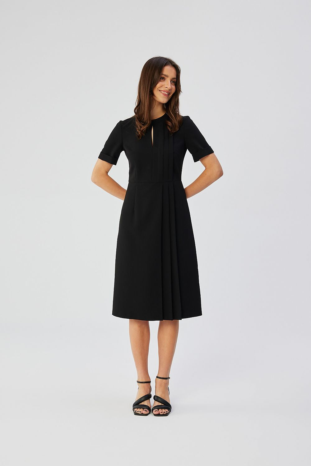 Cocktailkjole Stylove til dame fra MS StyleHaven, laget av polyester; Viskose, farge Fiolett, størrelse L, med short ermer, perfekt til dress