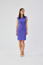 Dagkjole Stylove til dame fra MS StyleHaven, laget av polyester; Viskose, farge Fiolett, størrelse s, med sleeveless ermer, knee-1 lengde, kjolestil a-line; sheath, perfekt til dress