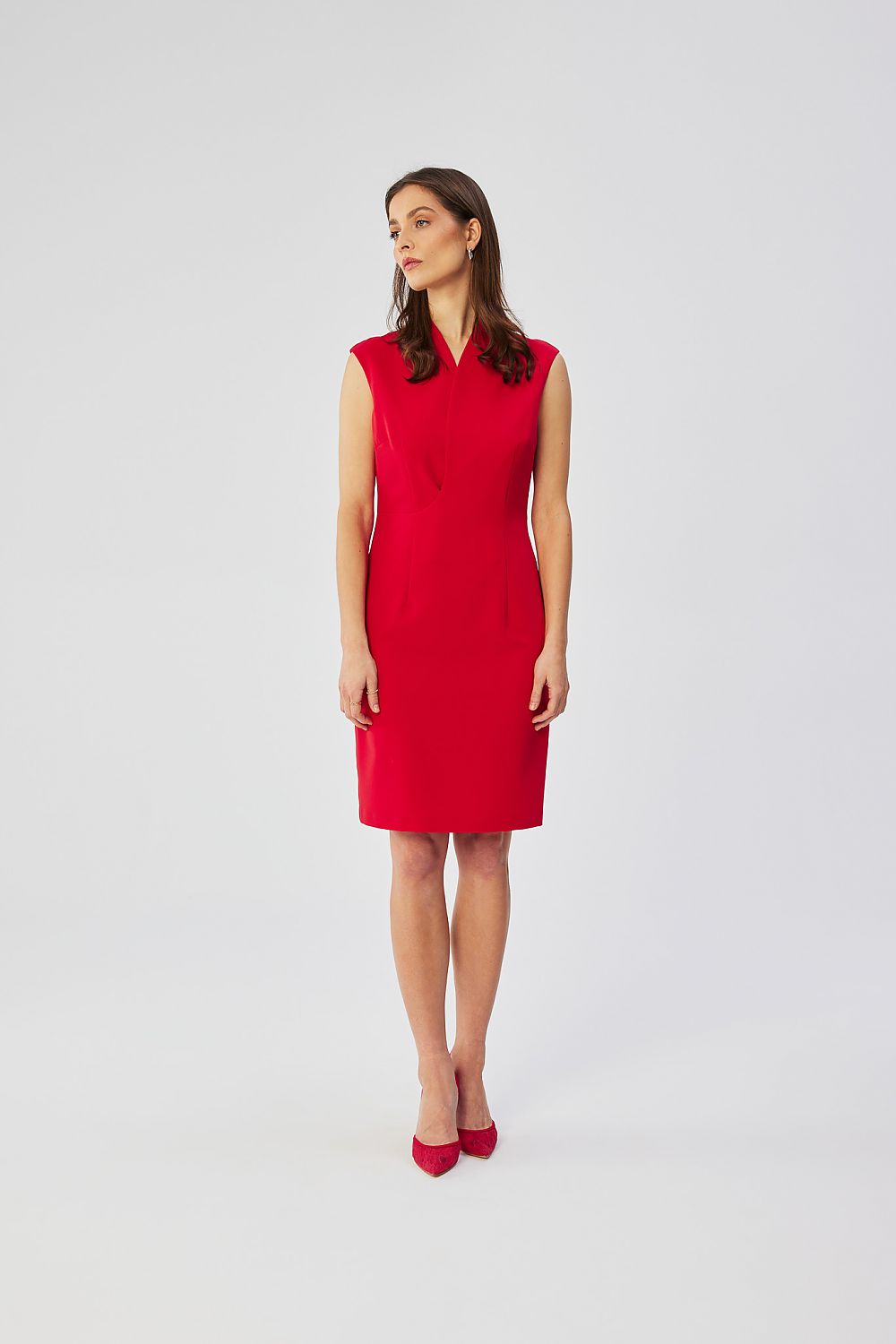 Dagkjole Stylove til dame fra MS StyleHaven, laget av polyester; Viskose, farge Fiolett, størrelse L, med sleeveless ermer, perfekt til dress