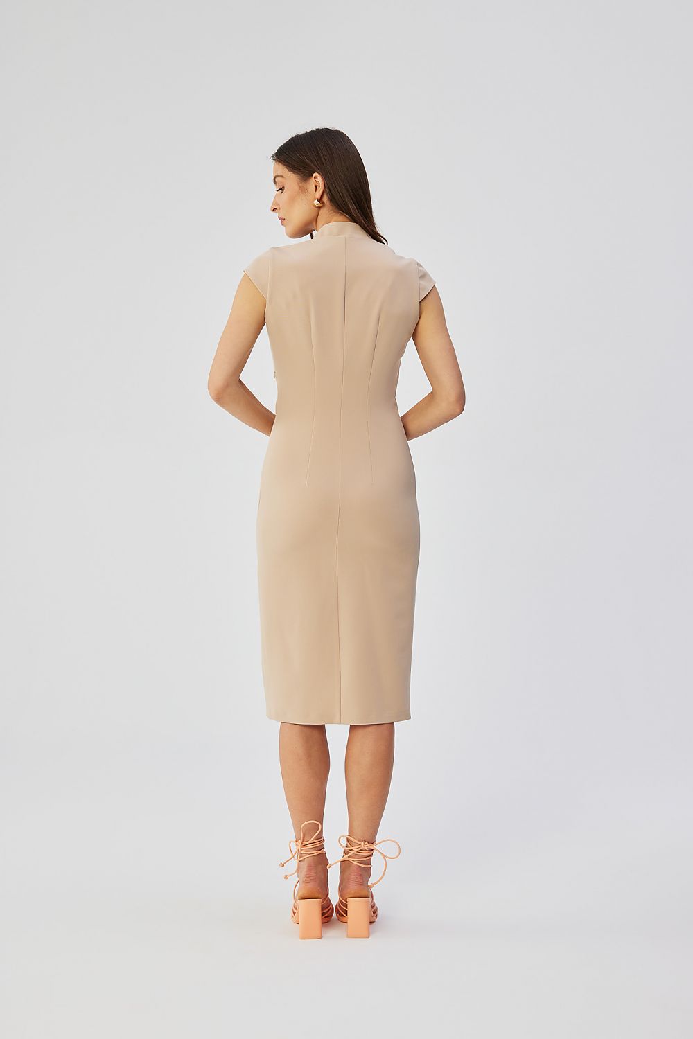 Dagkjole Stylove til dame fra MS StyleHaven, laget av polyester; Viskose, farge Rød, størrelse XL, med short ermer, perfekt til dress