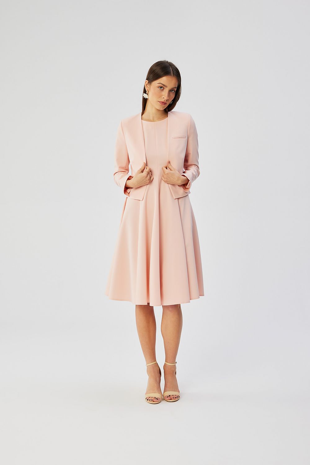 Dagkjole Stylove til dame fra MS StyleHaven, laget av polyester; Viskose, farge Rosa, størrelse M, med sleeveless; 3-4 ermer, perfekt til dress