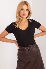 Bluse Sublevel til dame fra MS StyleHaven; laget av Bomull; polyester; farge beige; stÃƒÂ¸rrelse XL; med short ermer