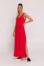 Enkelt Dagkjole - Moe til dame fra MS StyleHaven, laget av Bomull, farge Grønn, størrelse XXL, med sleeveless ermer, perfekt til dress