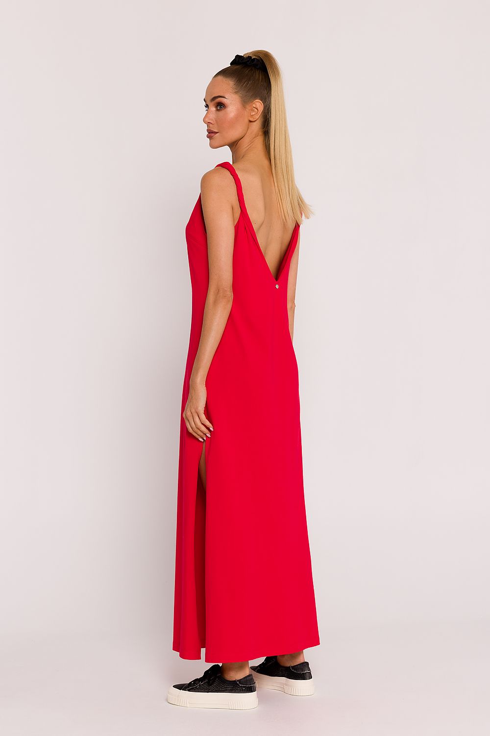 Enkelt Dagkjole - Moe til dame fra MS StyleHaven, laget av Bomull, farge Brun, størrelse s, med sleeveless ermer, perfekt til dress