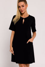 Dagkjole Moe til dame fra MS StyleHaven, laget av Elastan-1; Bomull, farge Fiolett, størrelse XXL, med short ermer, perfekt til dress