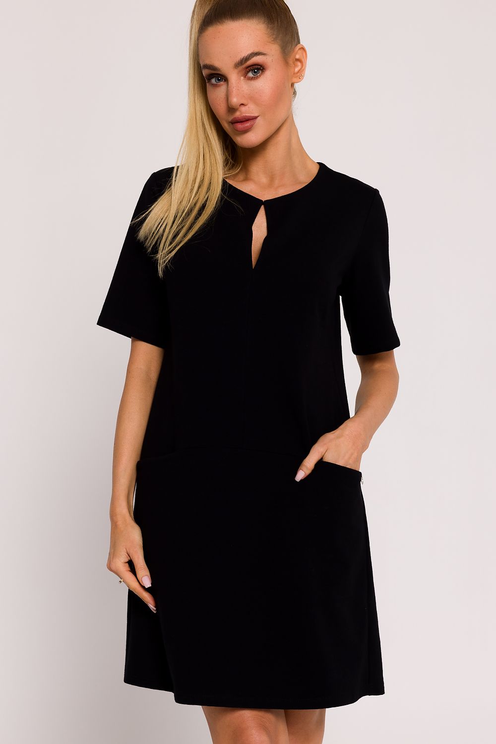 Dagkjole Moe til dame fra MS StyleHaven, laget av Elastan-1; Bomull, farge Fiolett, størrelse XXL, med short ermer, perfekt til dress