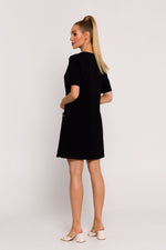 Dagkjole Moe til dame fra MS StyleHaven, laget av Elastan-1; Bomull, farge Rød, størrelse M, med short ermer, perfekt til dress