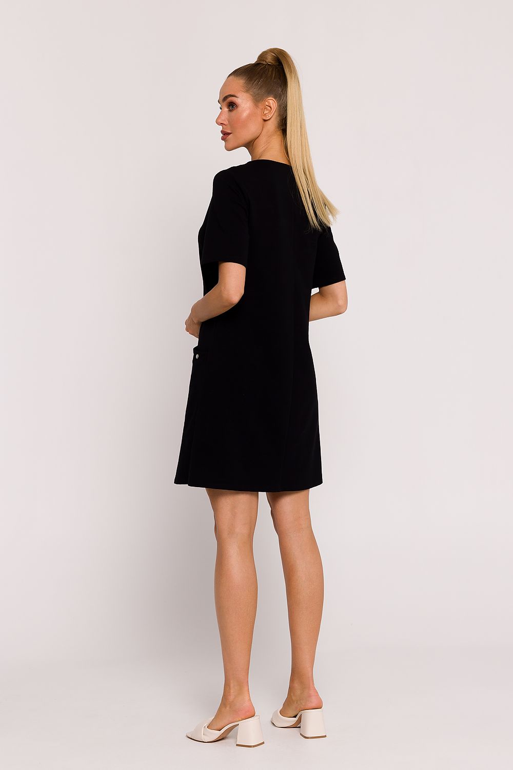 Dagkjole Moe til dame fra MS StyleHaven, laget av Elastan-1; Bomull, farge Rød, størrelse M, med short ermer, perfekt til dress