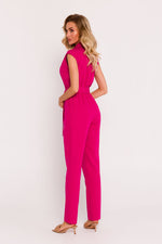 Jumpsuit - Moe til dame fra MS StyleHaven, laget av polyester, farge Fiolett, størrelse s, med short ermer, perfekt til dress