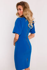 Dagkjole Moe til dame fra MS StyleHaven, laget av polyester, farge Blå, størrelse L, med short ermer, perfekt til dress