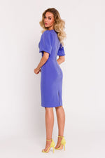 Dagkjole Moe til dame fra MS StyleHaven, laget av polyester, farge Fiolett, størrelse s, med short ermer, perfekt til dress