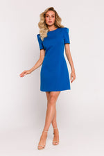 Dagkjole Moe til dame fra MS StyleHaven, laget av polyester, farge Blå, størrelse M, med short ermer, perfekt til dress
