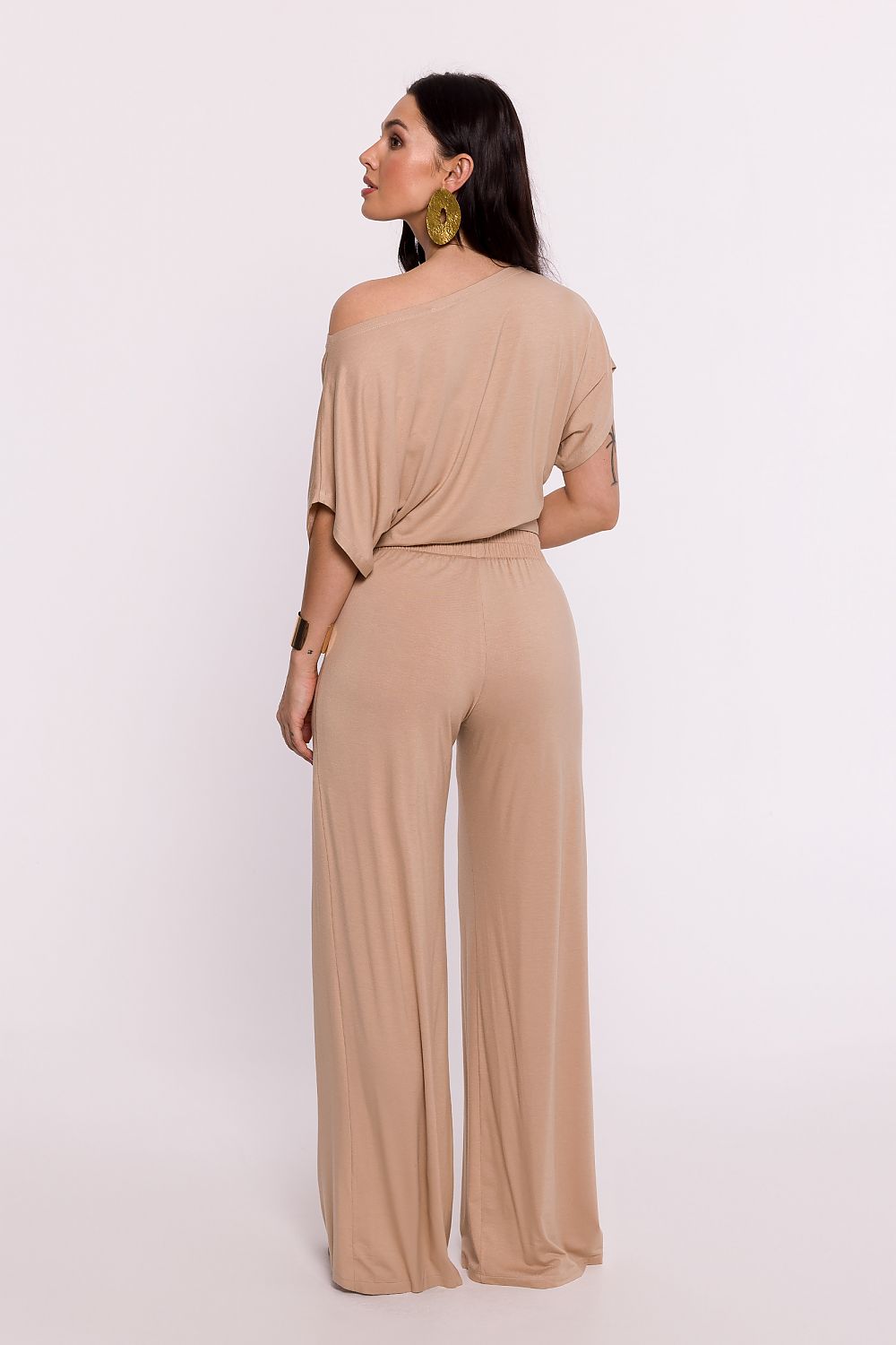 Viskosestrikkede vidbensbukser - BeWear til dame fra MS StyleHaven, laget av Viskose, farge Svart, størrelse s, med long ermer, perfekt til dress