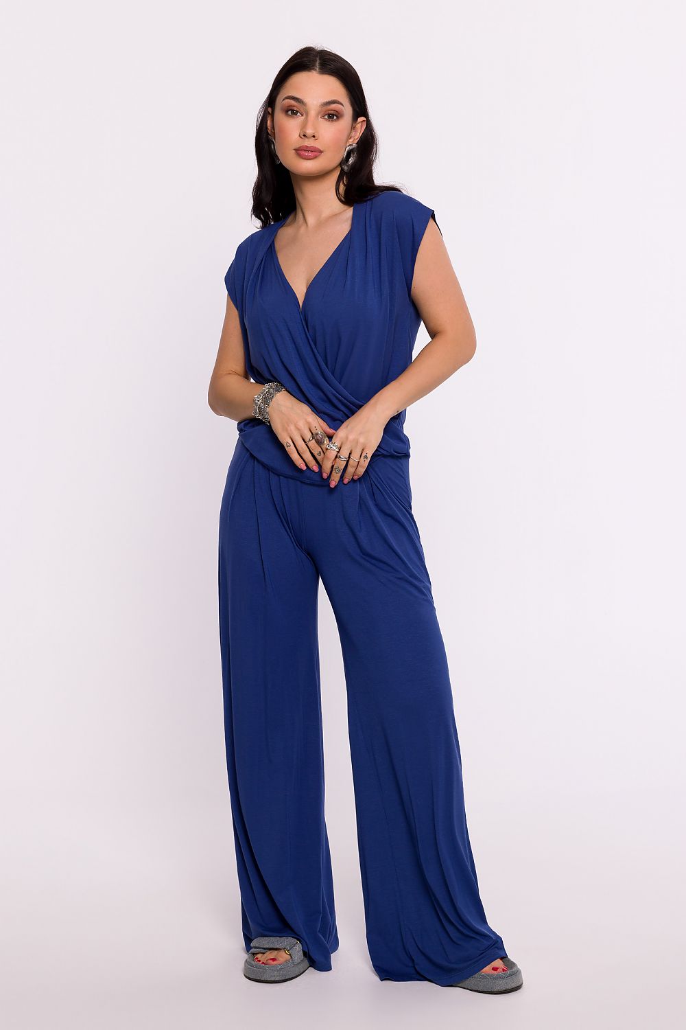 Bluse BeWear til dame fra MS StyleHaven, laget av Viskose, farge Blå, størrelse M, med long ermer, perfekt til dress