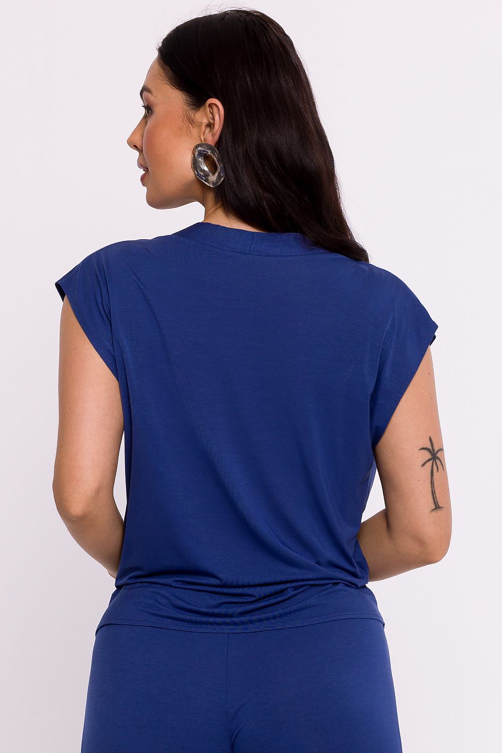 Bluse BeWear til dame fra MS StyleHaven, laget av Viskose, farge Blå, størrelse L, med long ermer, perfekt til dress