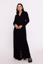 Dagskjole BeWear til dame fra MS StyleHaven, laget av Viskose, farge Blå, størrelse L, med long ermer, perfekt til dress