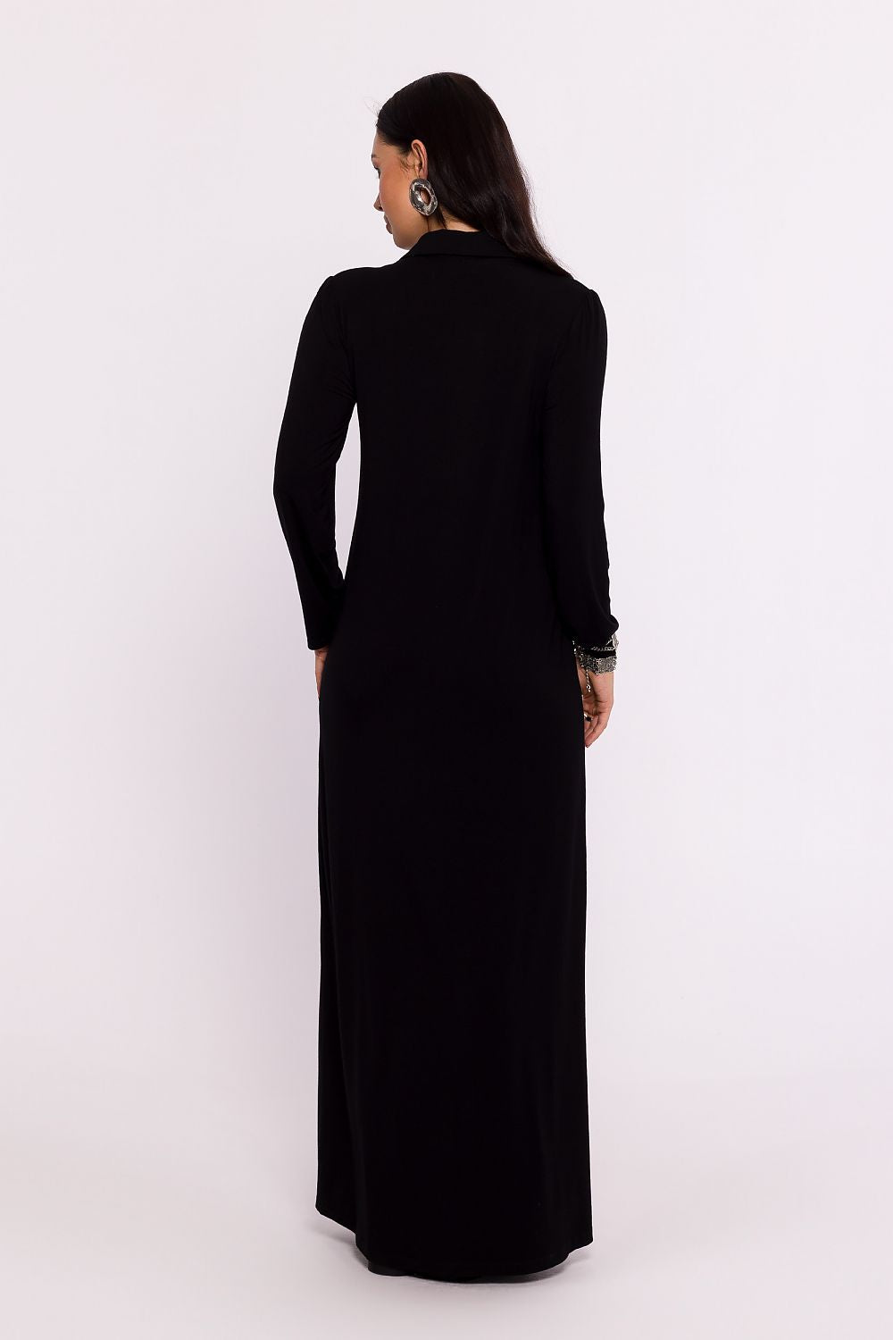 Dagskjole BeWear til dame fra MS StyleHaven, laget av Viskose, farge Blå, størrelse XL, med long ermer, perfekt til dress