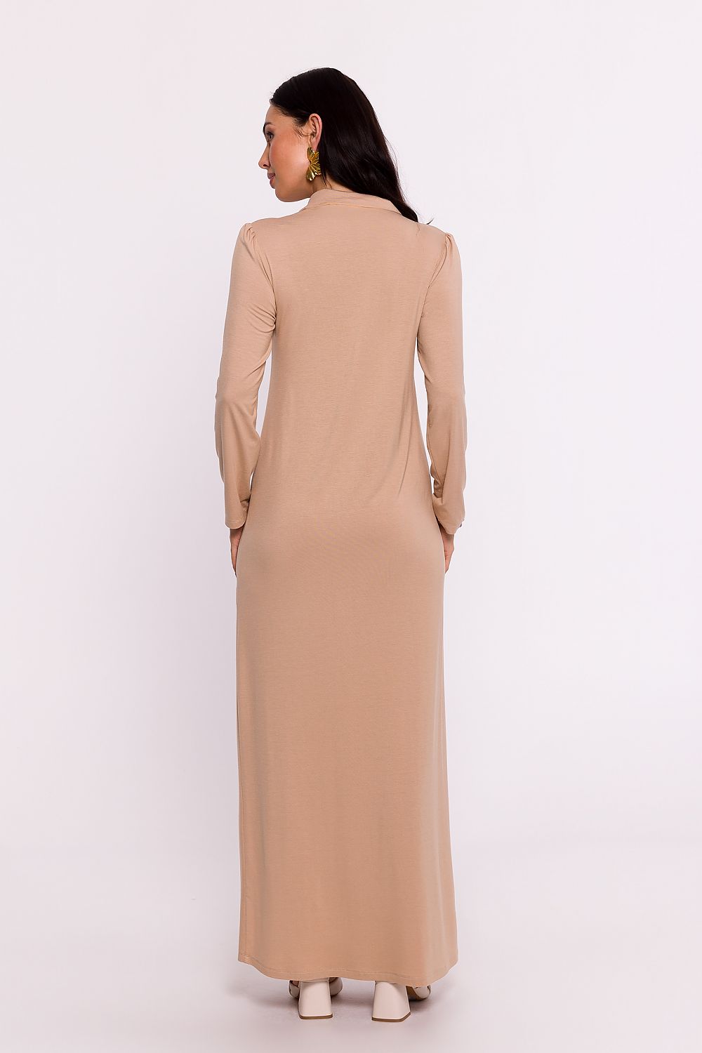 Dagskjole BeWear til dame fra MS StyleHaven, laget av Viskose, farge Svart, størrelse s, med long ermer, perfekt til dress