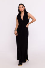 Dagskjole BeWear til dame fra MS StyleHaven, laget av polyester, farge Blå, størrelse L, med sleeveless ermer, perfekt til dress