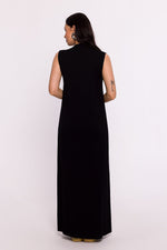 Dagskjole BeWear til dame fra MS StyleHaven, laget av polyester, farge Blå, størrelse XL, med sleeveless ermer, perfekt til dress