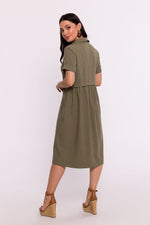 Dagskjole BeWear til dame fra MS StyleHaven, laget av polyester, farge Rosa, størrelse XL, med short ermer, perfekt til dress
