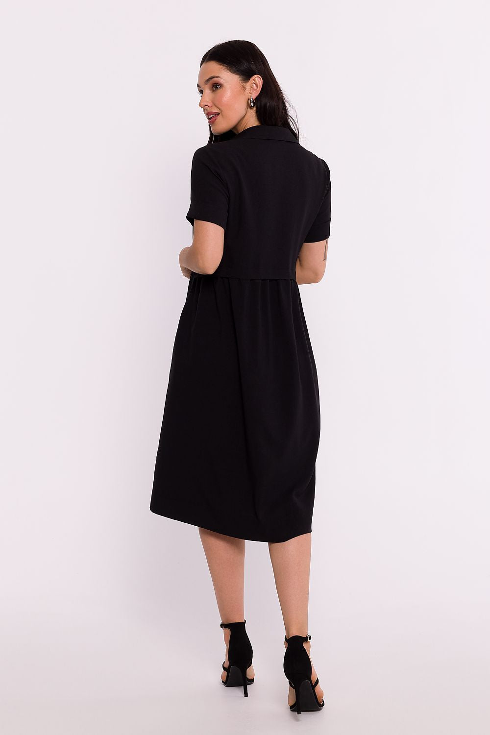 Dagskjole BeWear til dame fra MS StyleHaven, laget av polyester, farge Grønn, størrelse s, med short ermer, perfekt til dress