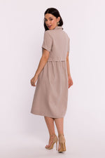Dagskjole BeWear til dame fra MS StyleHaven, laget av polyester, farge Grønn, størrelse XL, med short ermer, perfekt til dress