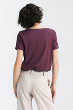 Bluse Nife til dame fra MS StyleHaven, laget av Viskose, farge Fiolett 2, størrelse 38, med short ermer, perfekt til casual; dress