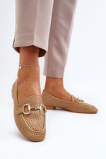 Mocassin Step in Style til dame fra MS StyleHaven, laget av polyester, farge beige, størrelse 39, med long ermer, perfekt til dress