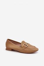 Mocassin Step in Style til dame fra MS StyleHaven, laget av polyester, farge beige, størrelse 40, med long ermer, perfekt til dress