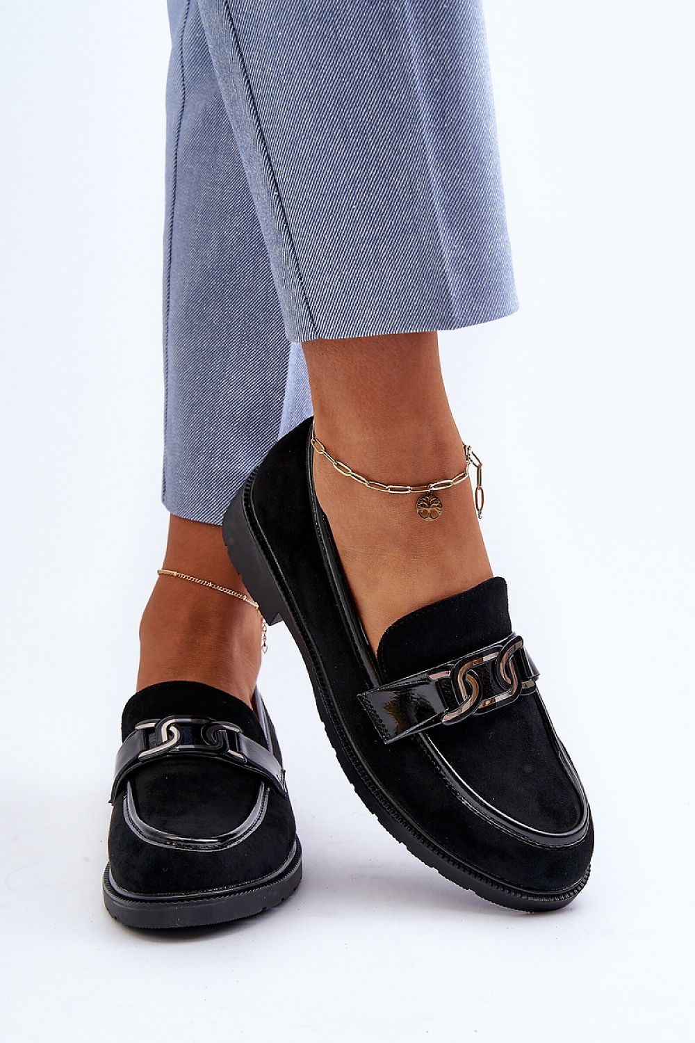 Mocassin Step in Style til dame fra MS StyleHaven, laget av polyester, farge Svart, størrelse 38, med long ermer, perfekt til casual; dress